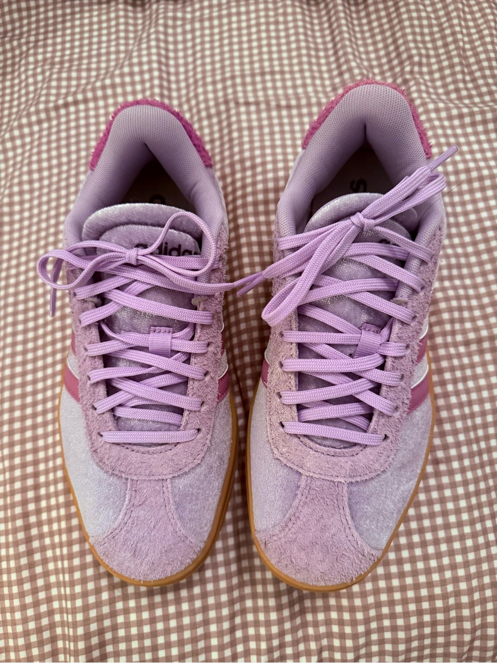 Adidas Purple Platform Shoes with Gum Soles